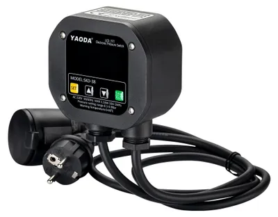 Image de Pressostat électronique Wiltec pour surpresseur domestique, pompe de jardin, pressostat à démarrage/arrêt automatique, dispositif de sécurité en cas de manque d'eau, capteur de pression