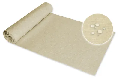 Produktbild von Tischläufer 33x160 cm ecru Leinenoptik beschichtet Lotuseffekt Tischband Mitteldecke