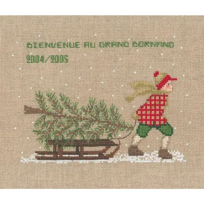 Image de Le Bonheur des Dames point de croix set "luge", motif à compter, 12x19cm