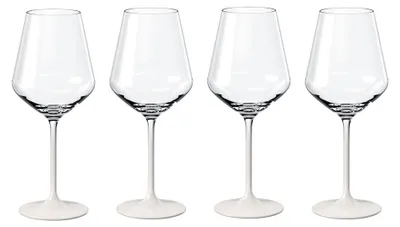 Zdjęcie produktu dla Villeroy & Boch Manufacture Rock blanc Rotweinglas, Set 4tlg. 234 mm weiß Vorteilsset 2 Stück 1137998110 4003686439443