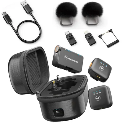 Productafbeelding van MOZOS MX4-DUAL Draadloze microfoons, 2.4 GHz, voor telefoon
