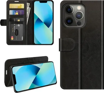 Obrázok produktu pre Peňaženkové puzdro pre iPhone 13 Pro Max - čierne