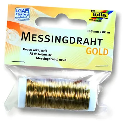 Image de Folia 79644 Basteldraht - 0,3 mm, Messing goldfarben