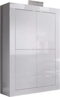 Immagine prodotto di Credenza 4 porte ISORA - Bianco lucido - Design moderno e funzionale
