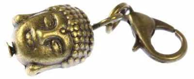 Produktbild von Buddhakopf Charm Anhänger Bettelarmband Miniblings Charms Buddha Yoga Bronze