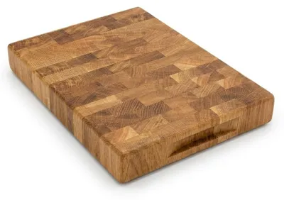 Productafbeelding van Houten Snijplank van Eikenhout met Handgrepen 32x24x4cm