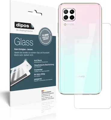 Produktbild von 1x Schutzfolie für Huawei P40 Lite Rückseite - Anti-Shock 9H Folie dipos Glass Kunststoffglas