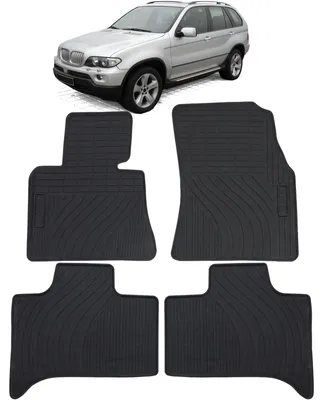 Image de Tapis de sol avant/arrière pour BMW X5 E53 (2000-2006), qualité supérieure, en caoutchouc