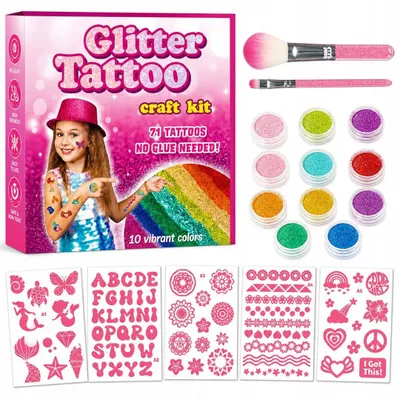 Produktbild von Bakalu DIY Glitzer-Tattoo-Set abwaschbar kreativ