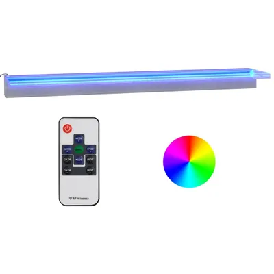 Produktbild von vidaXL Wasserfall-Element mit RGB LEDs Edelstahl 108 cm