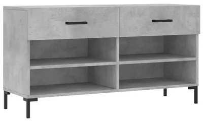 Productafbeelding van vidaXL Schoenenkast, betonkleur, 102x35x55 cm, houtvezelplaat