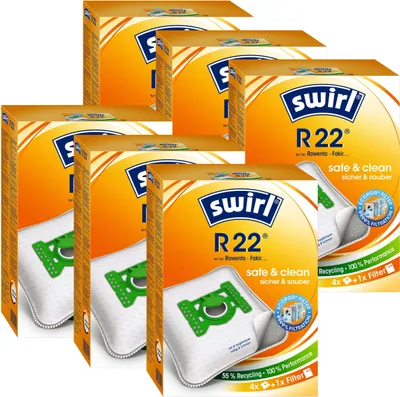 Produktbild von 6 x Swirl R 22 MP Plus AirSpace Staubsaugerbeutel Staubbeutel Microvlies