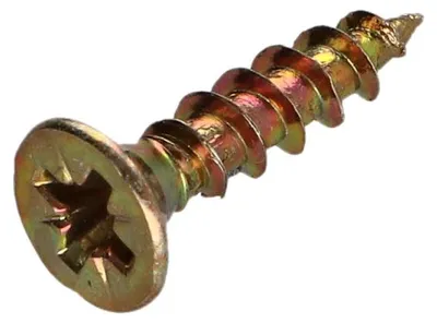 Produktbild von Spanplattenschrauben Senkkopfschraube Pozi N°3 6X25 Gesamtgewinde Dichromat