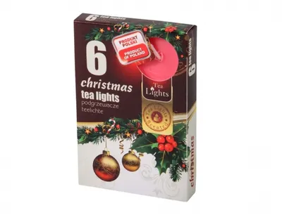 Obrázek produktu pro Nohel Garden Admit Tea Lights Christmas 6 ks