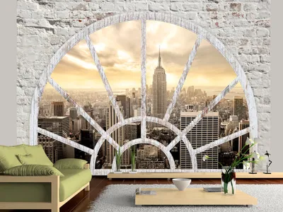 Produktbild von Vlies Fototapete Fenster nach New York 350x256 cm Tapeten Wandtapete XXL City Stady New York Fenster d-A-0043-a-b