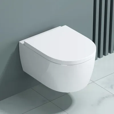 Image de doporro WC toilette suspendu abattant silencieux lunette de WC de WC Aachen106 48x35,5x25cm