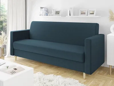 Obrázek produktu pro Rozkládací pohovka s úložným prostorem BAZYLI - blankytná modrá
