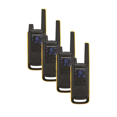 Zdjęcie produktu dla Motorola Talkabout T82 Extreme Quad Pack, Profesjonalne radio mobilne (PMR), 16 kan., 10000 m, LED, Micro-USB, Niklowo-metalowo-wodorkowa (NiMH)