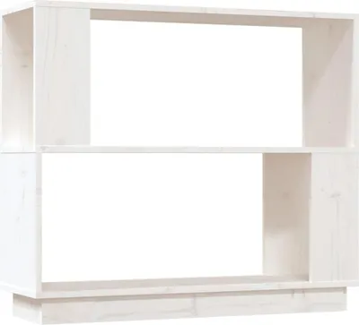 Obrázek produktu pro vidaXL Knihovna / rozdělovač místností Bílá 80x25x70 cm Masivní borovicové dřevo