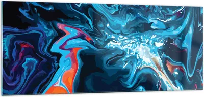 Produktbild von Bilder auf glas - Abstraktion modern - 100x40cm - Glasbilder - Wandbilder - Kunstdruck - zum Aufhängen bereit - Wanddekoration aus Glas - Glas Bilder - Wandbild auf Glas - Einteilig - GAB100x40-4085