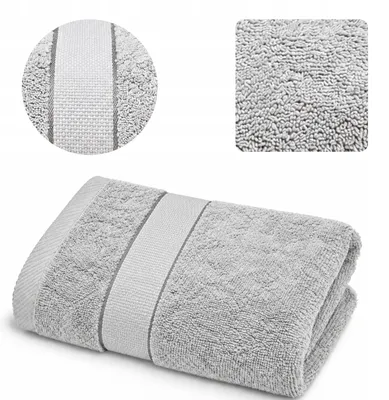 Produktbild von ESLI Handtuch Frottee 30x50cm 100% Baumwolle Hellgrau