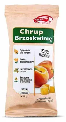 Productafbeelding van Knapperige, natuurlijke, gedroogde abrikozenchips, 12 gram