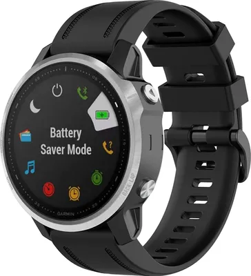 Produktbild von Silikon-Sportarmband, passend für Garmin Fenix 5s Plus & Sapphire, Fenix 6s Pro & Sapphire, Garmin Fenix 7s/Fenix 8 (43 mm) – schwarz