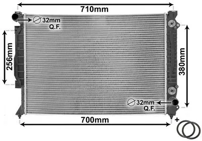 Produktbild von VAN WEZEL 03002157 Kühler Wasserkühler Motorkühler für AUDI A6 Avant (4B5, C5) A6 Limousine (4B2, C5) Allroad (4BH, C5)