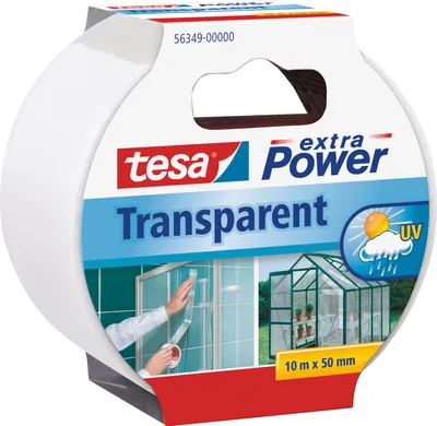 Produktbild von tesa Reparaturband extra Power, transparent, 10m x 50mm