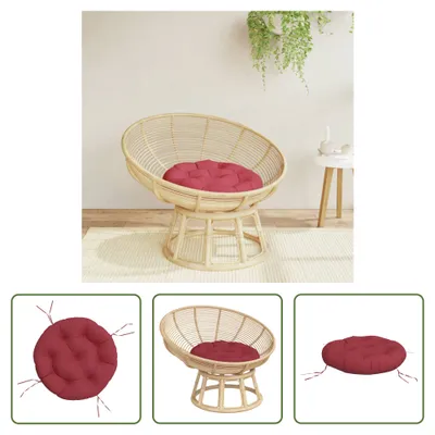 Immagine prodotto di The Living Store Cuscino rotondo rosso vino Ø 60x11 cm Tessuto Oxford