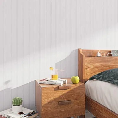 Immagine prodotto di Carta da parati in vinile autoadesiva, impermeabile, a righe, 44,5 cm x 7 m, facile da pulire, con griglia sul retro, ideale per pareti e mobili