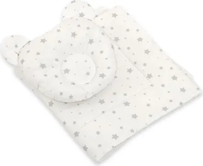 Produktbild von Decke mit Kissen – Babybettwäsche-Set – -Baumwolle, verhindert das Falten des Kopfes