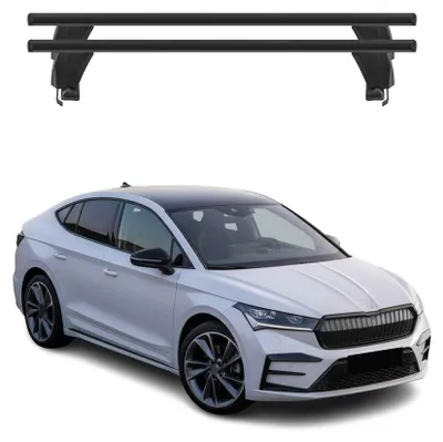 Produktbild von Menabo Dachträger Grundträger für Skoda Enyaq Coupè 2022-2025 Alu Schwarz 2tlg, KI-generiertes Bild
