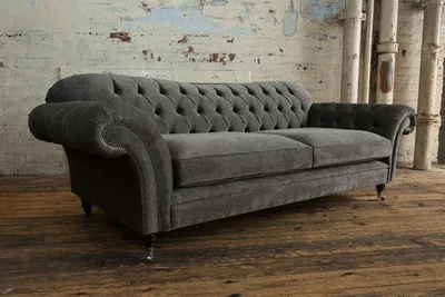 Produktbild von Sofa 3 Sitzer Couch design Chesterfield Sitz Garnitur Leder Textil Polster Neu!