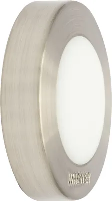 Produktbild von WAGNER Türstopper SCREW OR GLUE / Schrauben oder Kleben - Ø 40 x 10 mm, Metall Edelstahloptik, Kautschuk weiß - 15514111