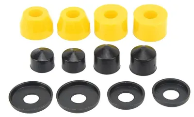 Produktbild von Skateboard-Buchsen Set 12 Stück 90A Gelb PolyurethanErsatzbuchsen für Trucks Dämpfung