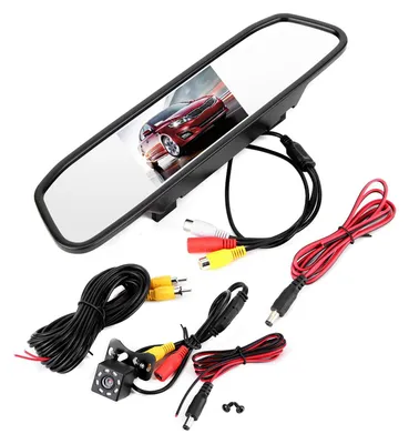Image de Moniteur de caméra de recul HD de 4,3 pouces pour voiture, caméra de recul étanche avec vision nocturne