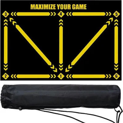 Produktbild von Unyqoos® Fußball-Trainingsmatte 90 x 60 cm – rutschfeste Trainingsmatte mit Tragetasche, groß für Kinder & Erwachsene, ideal für Ballkontrolle und Dribbling