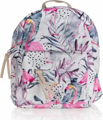 Produktbild von SCHÖN AUF Rucksack klein 27 x 21 x 10,5 cm, Flamingos