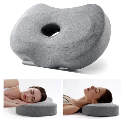 Produktbild von Kissen mit Ohrloch, Memory Foam Kopfkissen für Seitenschläfer zur Schmerzlinderung