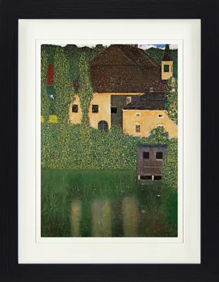 Obrázek produktu pro Gustav Klimt Zarámovaný obraz s jemným paspartováním | Obrazy na zeď | V rámu - Schloss Kammer Am Attersee I, 1910 (40 x 30 cm)