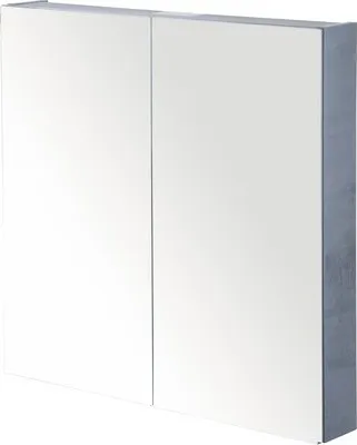 Obrázok produktu pre Zrkadlová skrinka bez osvetlenia Sanox 70 x 13 x 65 cm betón antracitovo sivá 2 dvierka obojstranne zrkadlové
