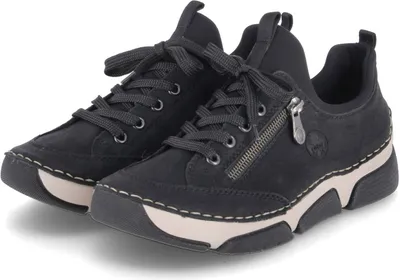Produktbild von Rieker Damen Low Sneaker Schwarz Textil-Synthetik Größe: 37