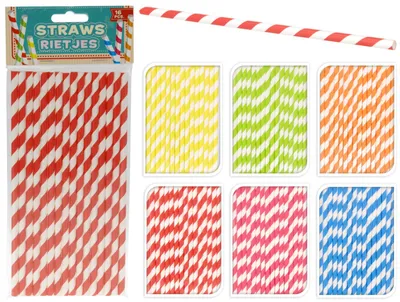 Produktbild von in Trinkhalm Pap sort bunt 16St
