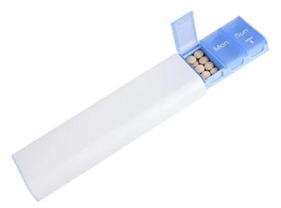 Obrázek produktu pro Krabička na tablety na 7 dní, týdenní box s 7 přihrádkami, ideální pro cestování