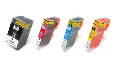 Image de Lot de cartouches d'imprimante compatibles avec les modèles HP 903 XL noir, cyan, magenta et jaune pour les imprimantes OfficeJet 6900, 6950, Pro 6860, 6868, 6950, 6960, 6970, 6975 et 6978