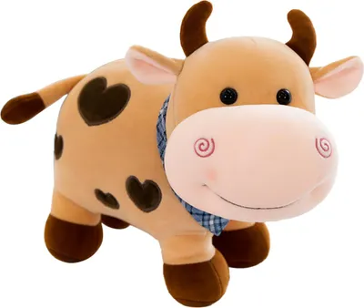 Image de Joli veau en peluche super doux Poupée vache enfants Zodiac Cattle Dolls Ornament Cadeau d'anniversaire
