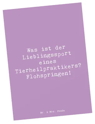 Produktbild von Mr. & Mrs. Panda Fotokarte Spruch Tierheilpraktiker Humor - Lavendeltraum - Geschenk, Akupunktur Tiere, Postkarte, Ansichtskarten, Beruf, Postkarten, bildkarte, Wortspiel