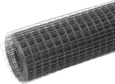 Produktbild von vidaXL Drahtzaun Stahl mit PVC-Beschichtung 10x0,5 m Grau