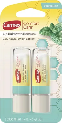 Immagine prodotto di CARMEX | Confezione da 2, Balsamo labbra, Trattamento comfort, Protezione antigelo, Rossetto protettivo | Menta piperita - 2 x 4,25 g
